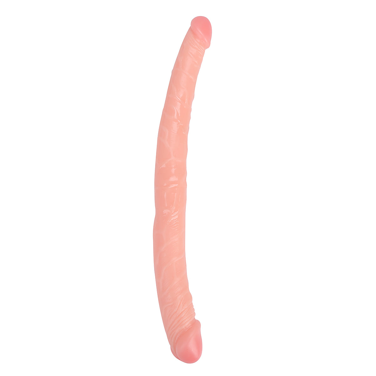 Realistic Double Ended Dildo Adult Toy Lesbian, 14.17 Inch Double Sided Dildos for Women, Waterproof Flexible Double Dong with Curved Shaft for Vaginal G-spot and Anal Play