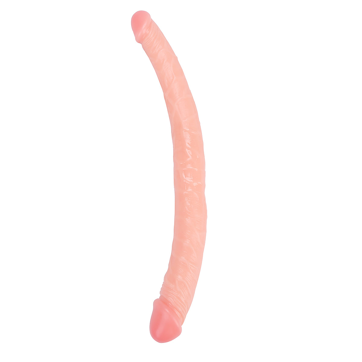 Realistic Double Ended Dildo Adult Toy Lesbian, 14.17 Inch Double Sided Dildos for Women, Waterproof Flexible Double Dong with Curved Shaft for Vaginal G-spot and Anal Play