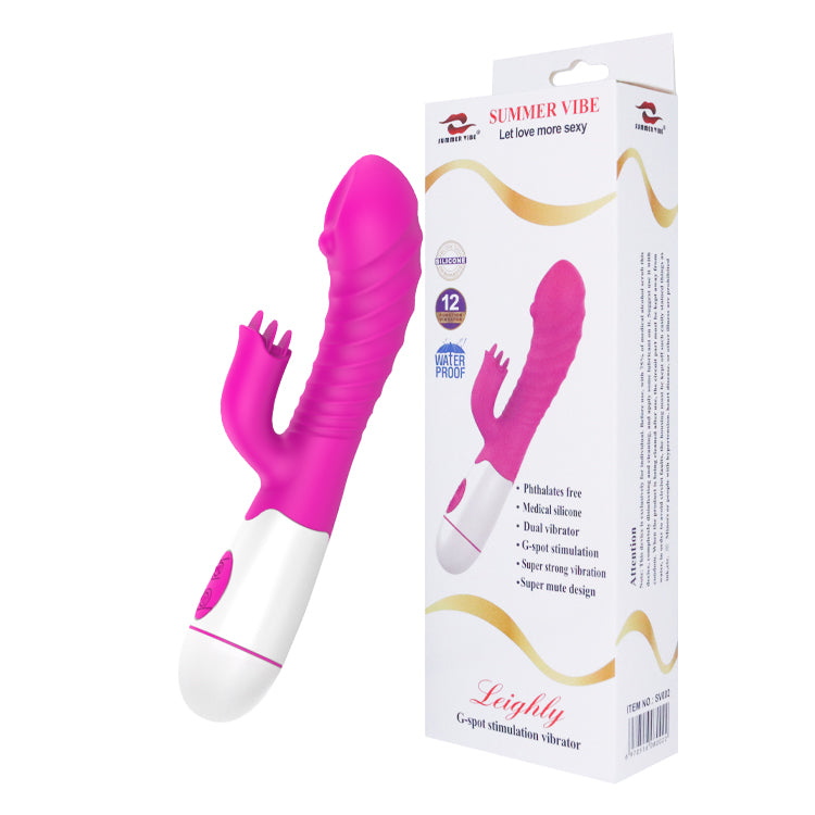 30 Speeds Dual Vibration G Spot Clitoral Stimulator Sex Vibrator