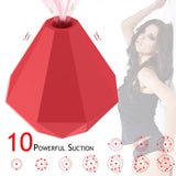 Clit Clitoris and Nipple Stimulation Vagina Sucker Silicone Adult Oral Sex Toy Diamond Shape Sucking Vibrator