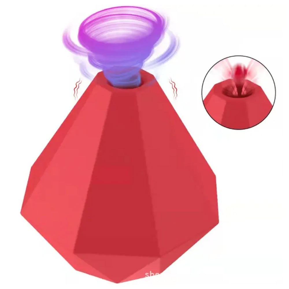 Clit Clitoris and Nipple Stimulation Vagina Sucker Silicone Adult Oral Sex Toy Diamond Shape Sucking Vibrator