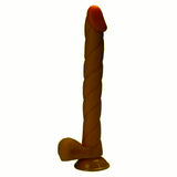 12inch Realistic Long Dildo - Long Dick Penis Sex Toys for Women - Dark Brown