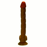 12inch Realistic Long Dildo - Long Dick Penis Sex Toys for Women - Dark Brown