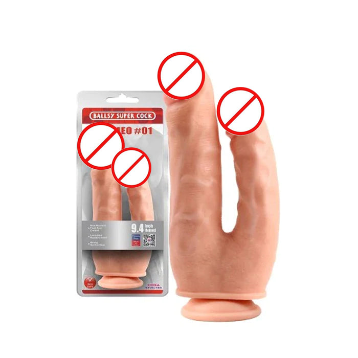 Realistic Cream DOUBLE STUFFER Cock Dildo in Pakistan | 6.5 INCHES