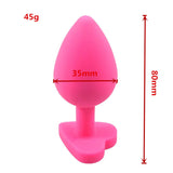 New Heart Shaped Anal Plug in Pakistan Pink Silicone Butt Plug Anal Beads - High Quality