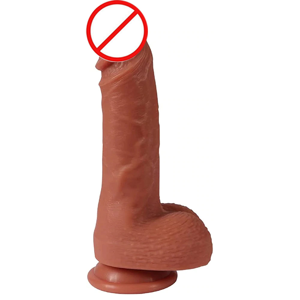 Realistic Dildo Suction in Pakistan Skin Brown - 7inch High Quality  - 265g