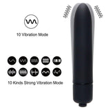Powerful Bullet Vibrator with 10 Modes Mini Pocket Vagina Stimulator Waterproof Super-Strong Adult Sex Toys for Women