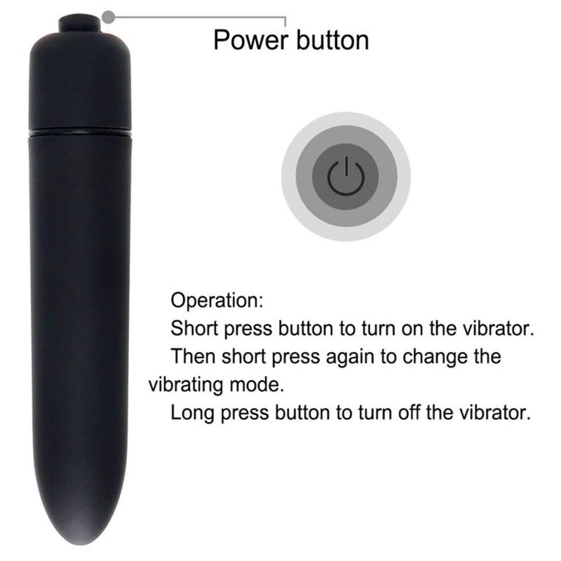 Powerful Bullet Vibrator with 10 Modes Mini Pocket Vagina Stimulator Waterproof Super-Strong Adult Sex Toys for Women