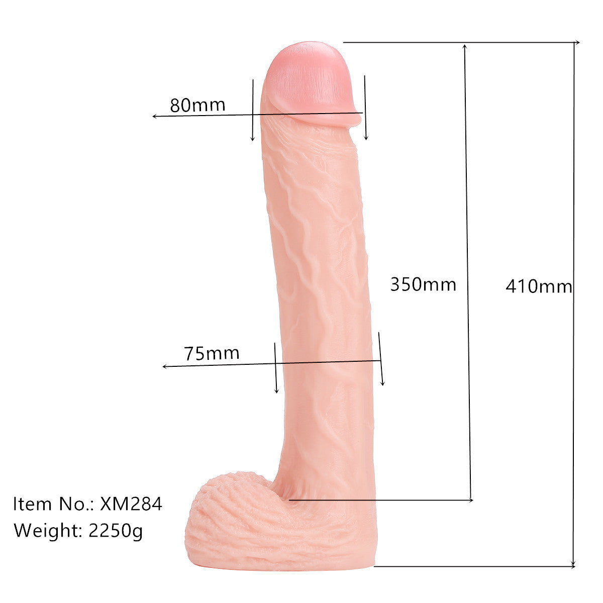 16.14" Inch Giant Realistic Silicone Cock Dildo